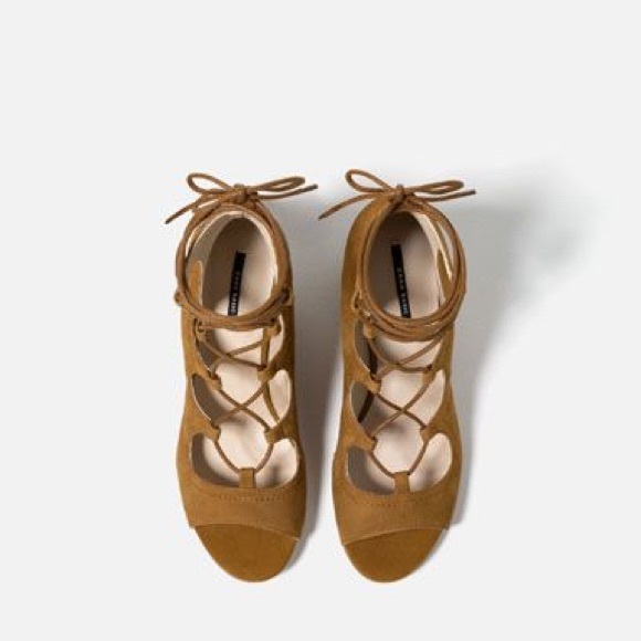 Zara boho strappy short wedges - Picture 2 of 2